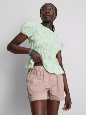 Utility-shorts i bomuldsdenim