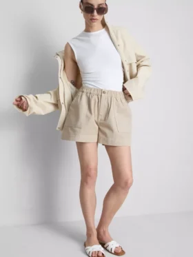 Utility-shorts i bomuldsdenim