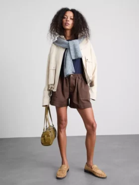 Utility-shorts i bomuldsdenim