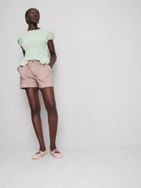 Utility-shorts i bomuldsdenim