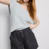 Utility-shorts i bomuldsdenim