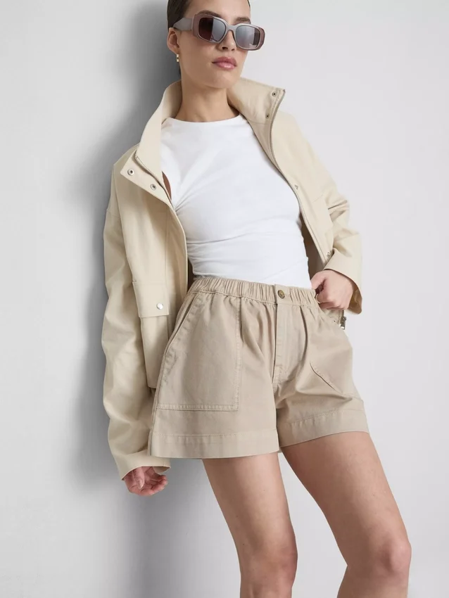 Utility-shorts i bomuldsdenim