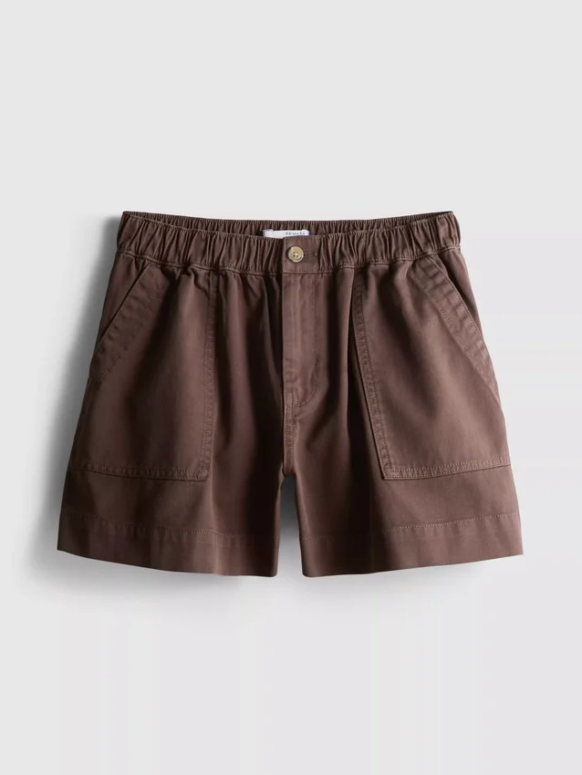 Utility-shorts i bomuldsdenim