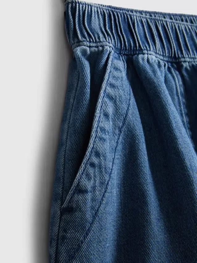 Utility-shorts i bomuldsdenim