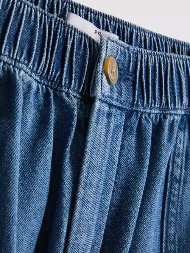 Utility-shorts i bomuldsdenim