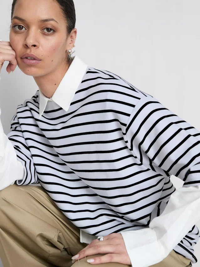 Uundværlig oversized bomuldstrøje