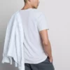 V-halset, tætsiddende stretch-T-shirt
