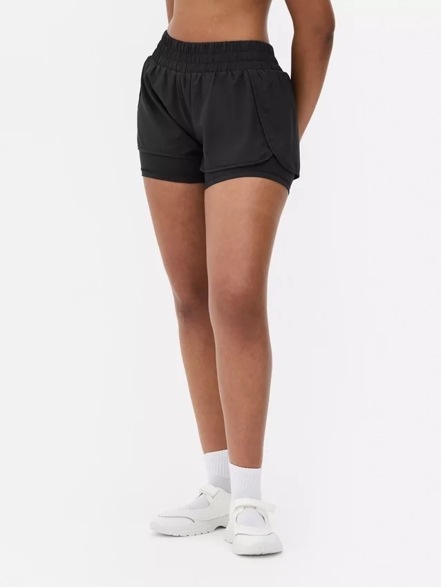 Vævede løbeshorts