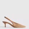 Vævede mesh-pumps med spids tå og højhælede sko