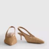 Vævede mesh-pumps med spids tå og højhælede sko