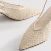 Vævede mesh-pumps med spids tå og højhælede sko