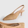 Vævede mesh-pumps med spids tå og højhælede sko