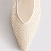 Vævede mesh-pumps med spids tå og højhælede sko