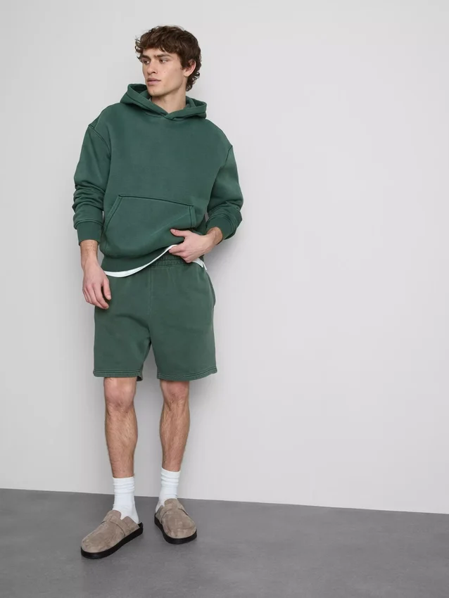 Vasket shorts med elastik
