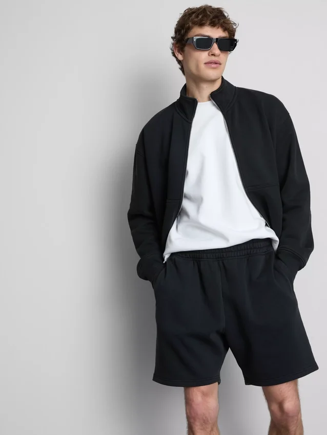 Vasket shorts med elastik