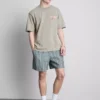 Vasket T-shirt med japansk grafisk print