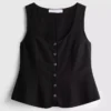 Vest i bomuldsblanding med knapper