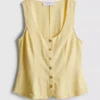 Vest i bomuldsblanding med knapper
