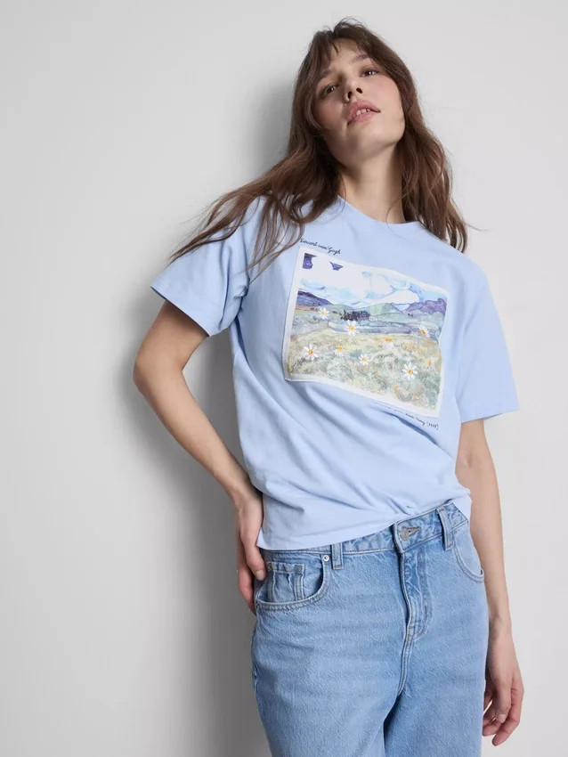 Vincent van Gogh landskabskunst bomulds-T-shirt