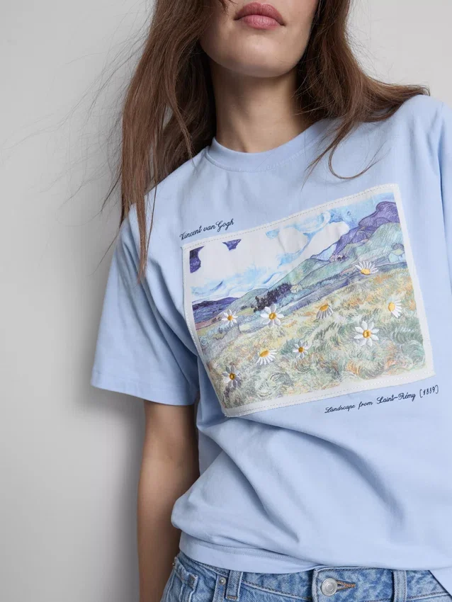 Vincent van Gogh landskabskunst bomulds-T-shirt