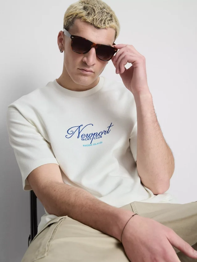 Yachtklub-T-shirt med korte ærmer
