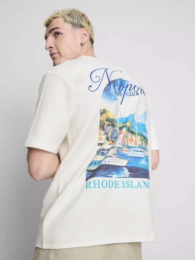 Yachtklub-T-shirt med korte ærmer