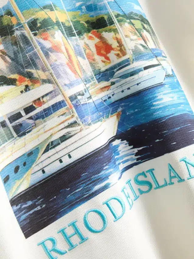 Yachtklub-T-shirt med korte ærmer