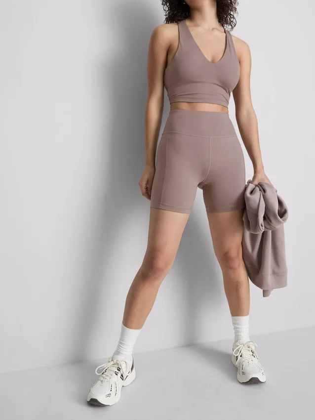 Yogashorts med høj talje