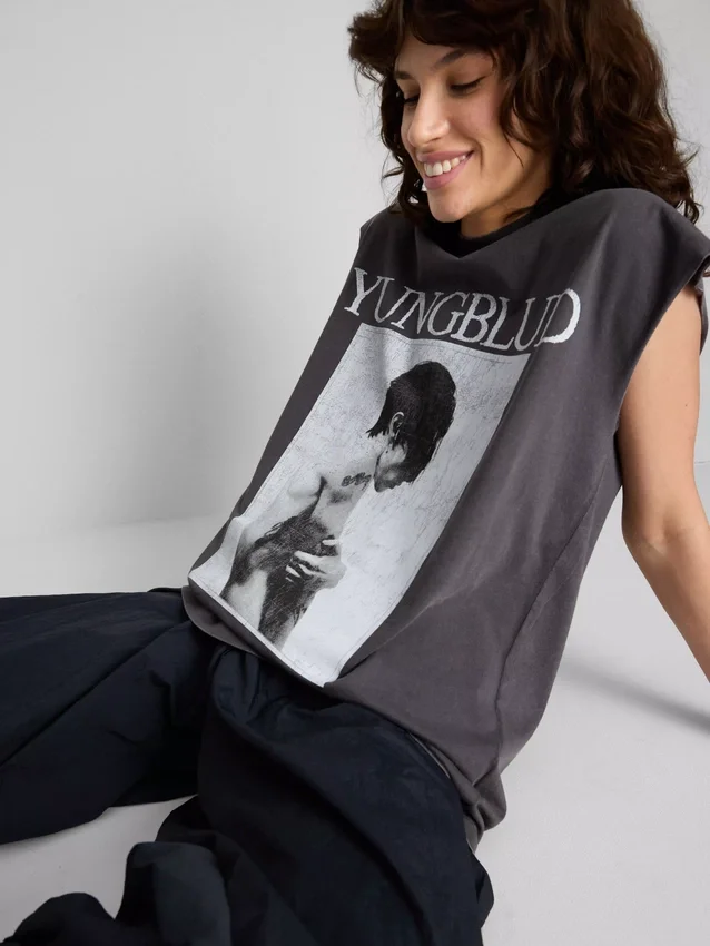 Yungblud bomulds-tanktop med grafisk print